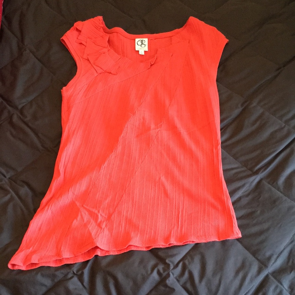 Anthropologie One September Orange Top